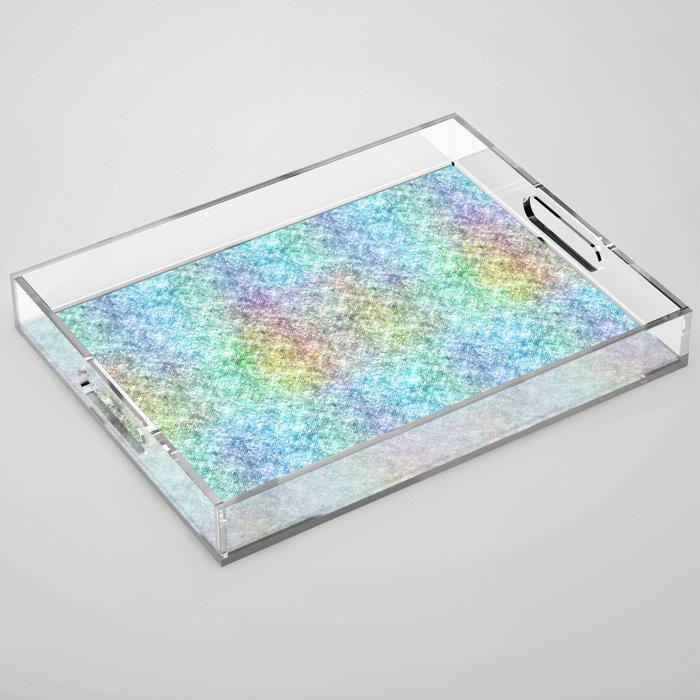 Glam Iridescent Glitter Sequins Acrylic Tray
