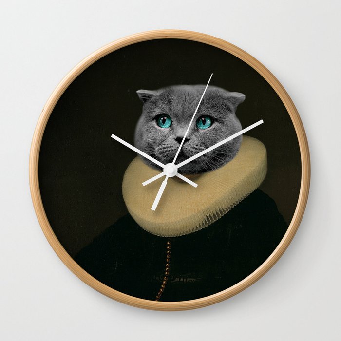 Portrait of a Cat Wall Clock