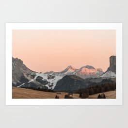 Snow Sunset Hues | Nautre and Landscape Photography Art Print