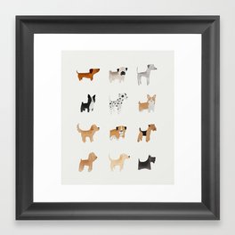 Lots of Cute Doggos Framed Art Print