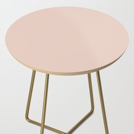 Romance light pink pastel solid color modern bastract pattern Side Table
