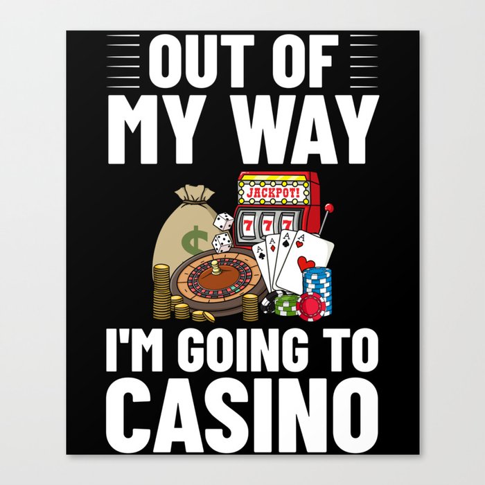 Casino Slot Machine Game Chips Card Player Canvas Print