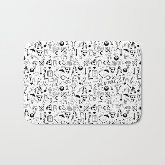 Stick and Poke Tattoo Bath Mat