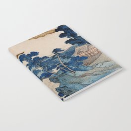 Cottages On Cliffs Traditional Japanese Landscape Notebook