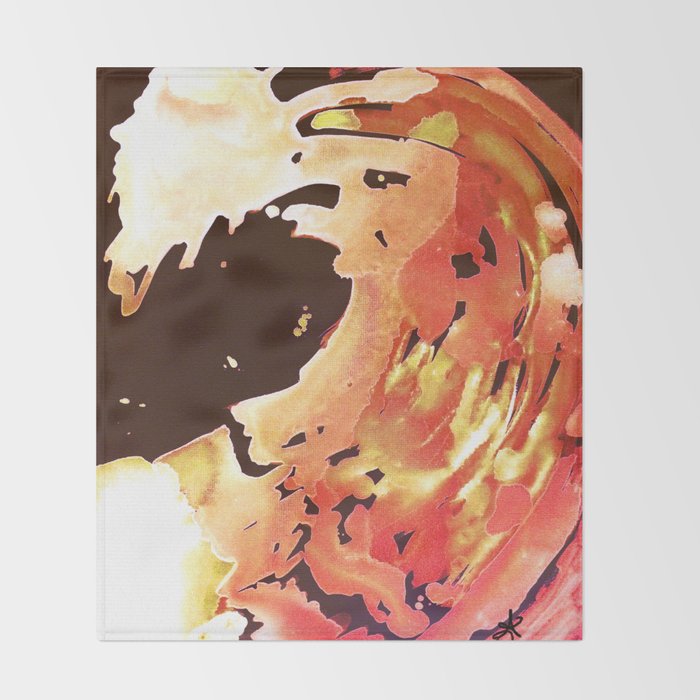 Rose Gold Wave Throw Blanket by anoellejay Society6