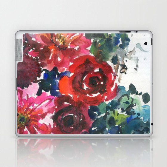 colorful bouquet: chrysanthemums Laptop & iPad Skin