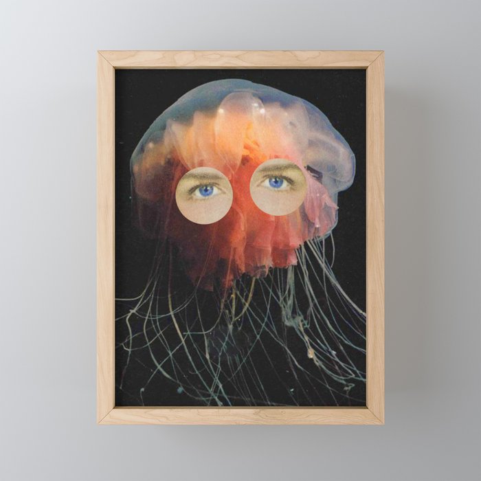 A (very) Jelly Fish Framed Mini Art Print