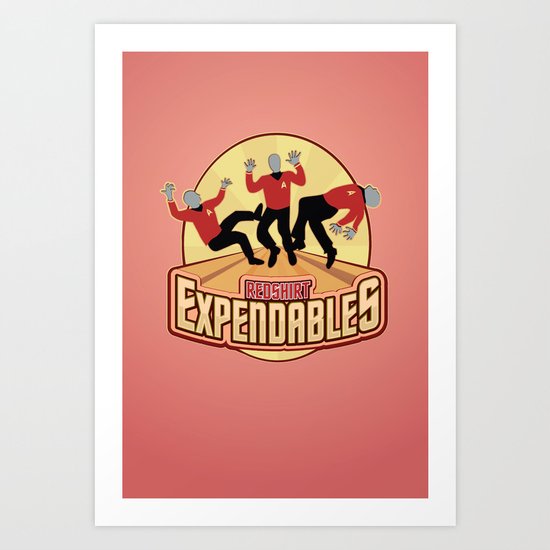 Redshirt Expendables Art Print