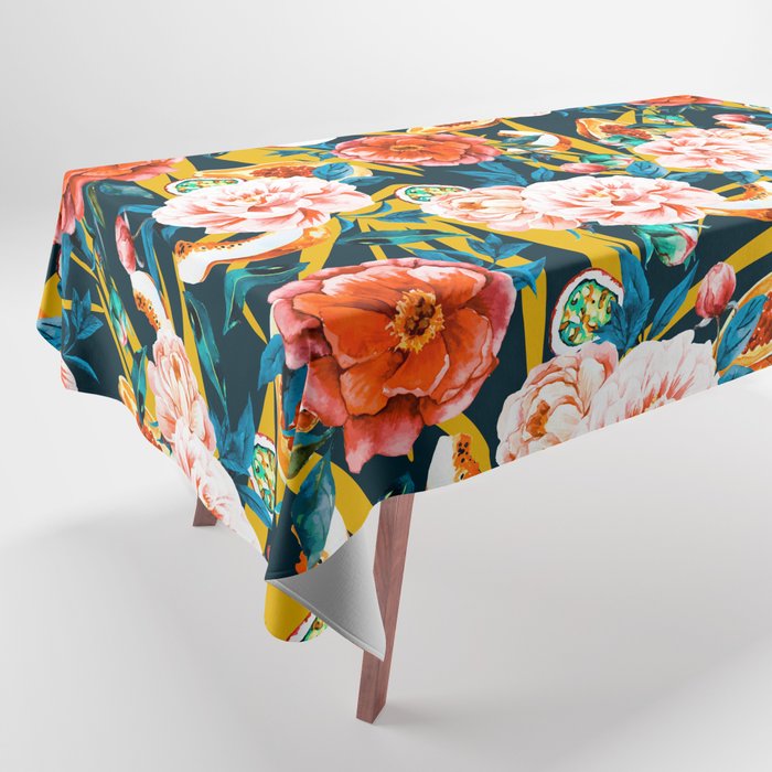 Flowery tropical 02 Tablecloth
