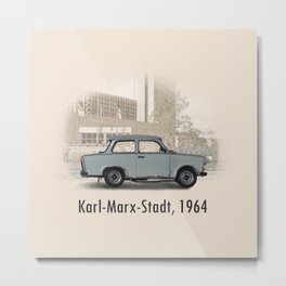 A Trabant in Karl-Marx-Stadt Metal Print | 70S, Trabant, Trabbi, Seventies, Cars, Gdr, Ddr, Vintage, Car, 60S 