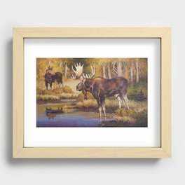 Relate a line Recessed Framed Print