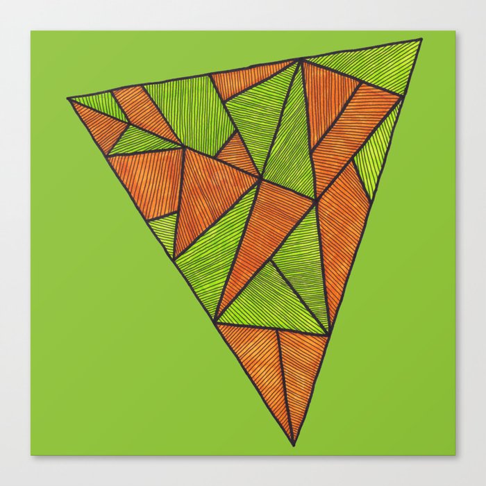 Orange loves green Canvas Print