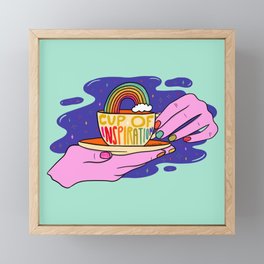 Cup of Inspiration Framed Mini Art Print