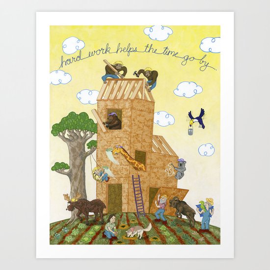 Hard Work Art Print