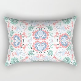 pastels on white bold paisley flower bohemian Rectangular Pillow