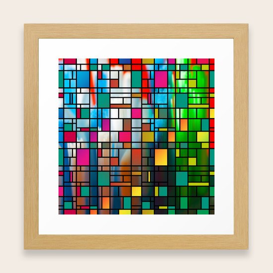 Abstract Modern Art Grid Pattern Framed Art Print By Markuk97