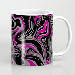 Pink Grey and Black Oil Spill Coffee Mug