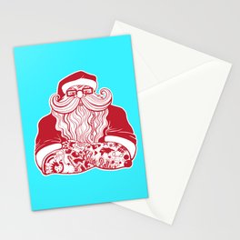 Tattooed Santa Stationery Cards