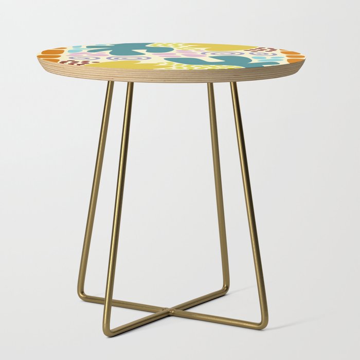 Abstract vintage colors pattern collection 1 Side Table