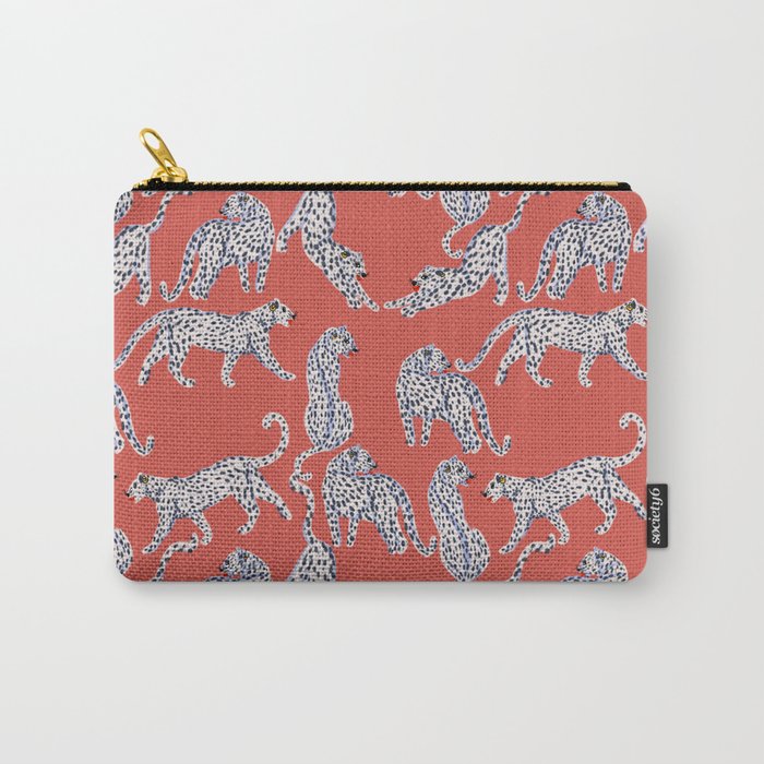 Fashionable white leopards  Carry-All Pouch