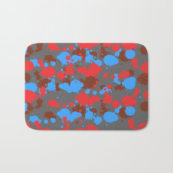 color dripping Bath Mat