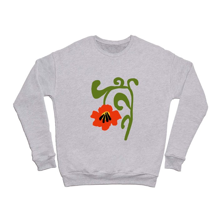 Red Flower Crewneck Sweatshirt