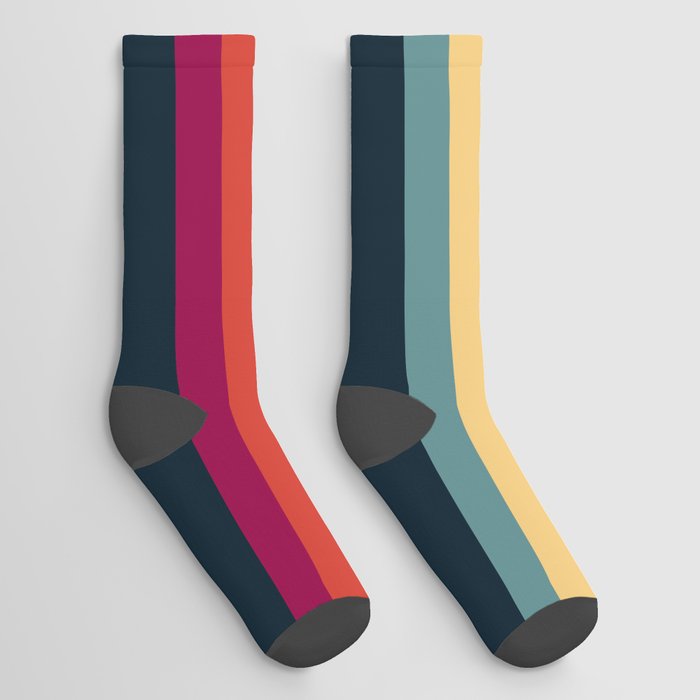 Retro Stripes Thunderbird Socks