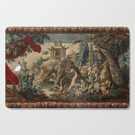 Antique 18th Century Chinoiserie French Gobelin Tapestry Cutting Board