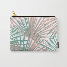 Tropical Fan Palm Leaves #8 #tropical #decor #art #society6 Carry-All Pouch | Photo, Color, Palm Tree Fronds, Botanical, Sabal Minor, Collage, Interior Decor, Tropical Leaves, Turquoise Blush, Buyart 