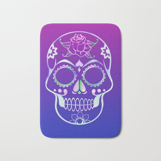 Love Skull (violette gradient) Bath Mat