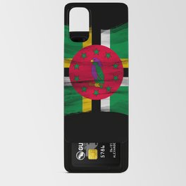 Dominica flag brush stroke, national flag Android Card Case