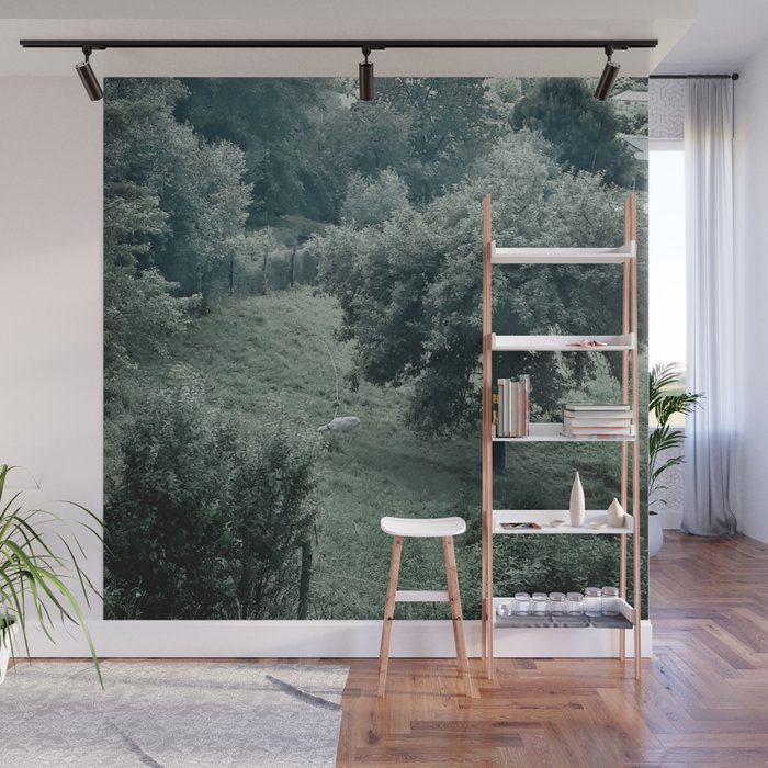 Forest landscape with goat Wall Mural