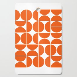 Mid Century Modern Geometric 04 Orange Cutting Board