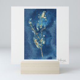 Galaxy - Cyanotype Blue Mini Art Print