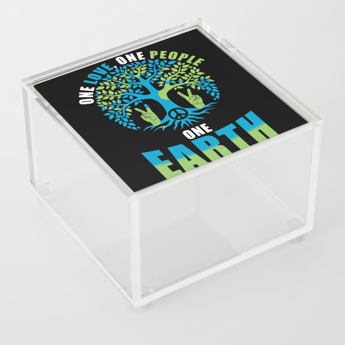 World Peace Symbol Tree Acrylic Box