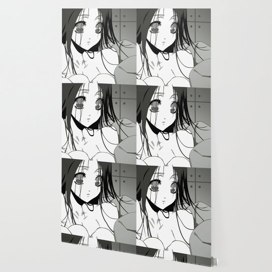 Hentai Girl Black White Ultra Hd Wallpaper By Hires Society6