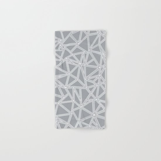 Shattered Ab Grey and White Hand & Bath Towel