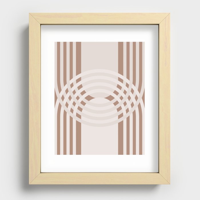 Arches Composition in Minimalist Bohemian Tan Recessed Framed Print