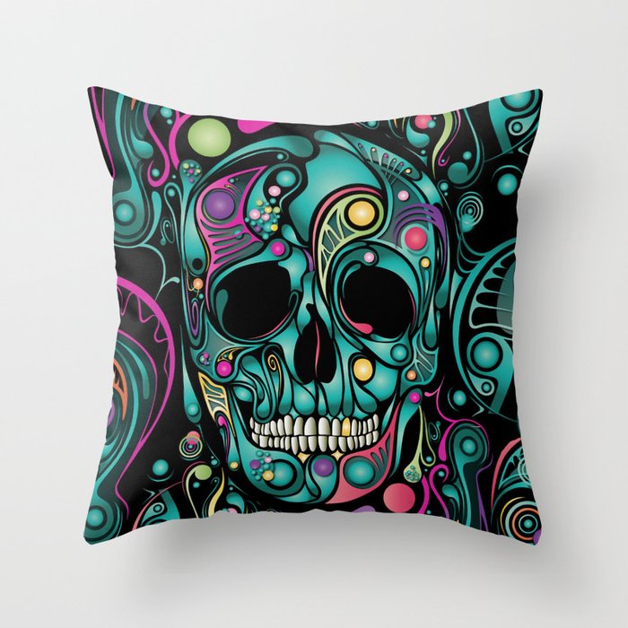 Skull Camouflage Throw Pillow