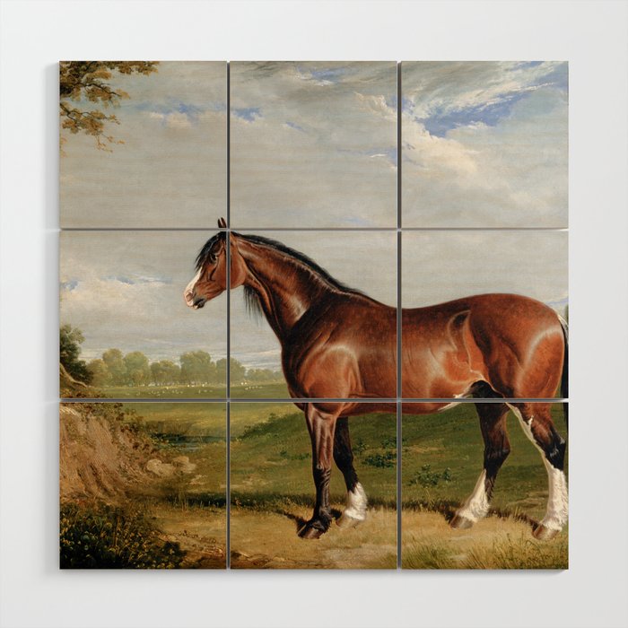 A Clydesdale Stallion Wood Wall Art