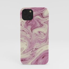 Red and Yellow Liquid Marble Pattern iPhone Case