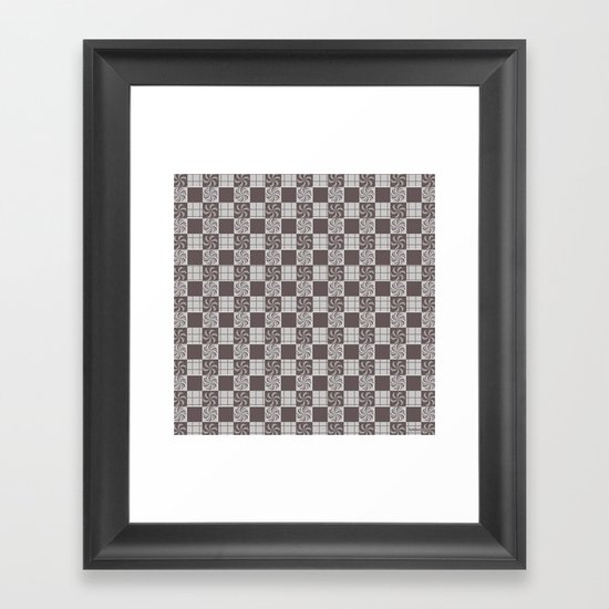 pattern (vintage swirl#1) Framed Art Print
