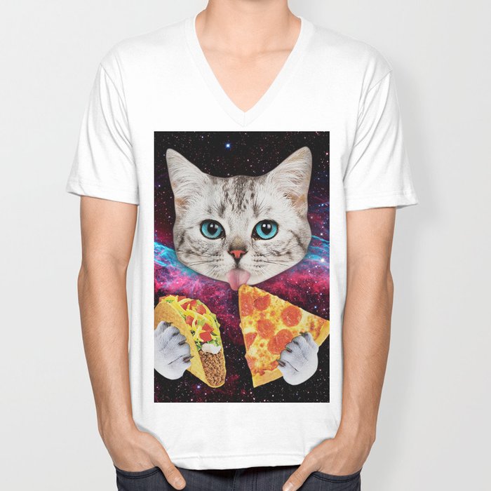 cat eating pizza shirt