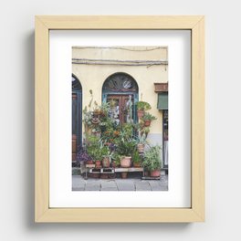 The Plant Door in Lucca, Italy Recessed Framed Print