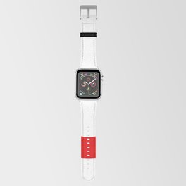 Letter U (Red & White) Apple Watch Band