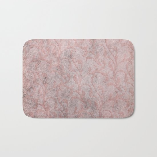 Dirty princess - Elegant Damask pattern with grunge effect Bath Mat