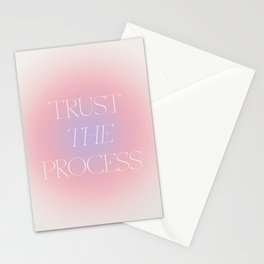 Trust The Process Gradient Lavender & Pink Stationery Card
