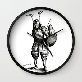 Samurai Fox Wall Clock