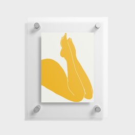 Nude in yellow 3 Floating Acrylic Print