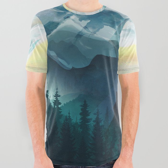 Mountain Range All Over Graphic Tee
